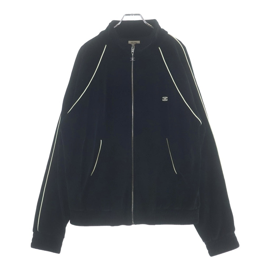 CELINE(セリーヌ) トリオンフ ツアーベルベット トラックジャケット ブラック RV029748Q.38AW