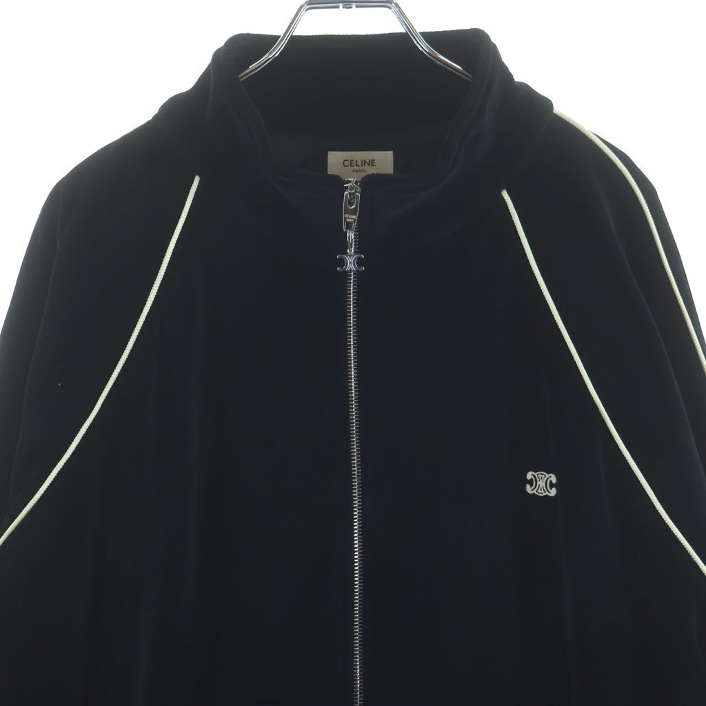 CELINE(セリーヌ) トリオンフ ツアーベルベット トラックジャケット ブラック RV029748Q.38AW