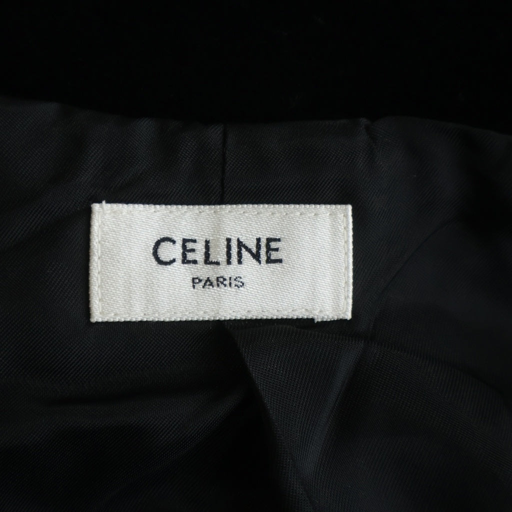 CELINE(セリーヌ) トリオンフ ツアーベルベット トラックジャケット ブラック RV029748Q.38AW