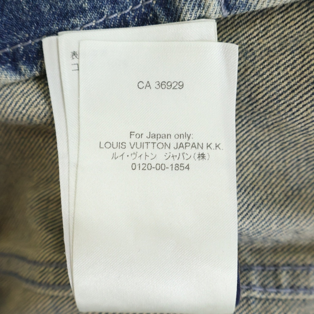LOUIS VUITTON(ルイヴィトン) 24AW モノグラム プリント ショートスリーブ デニム半袖シャツ インディゴ RM242MM KOE HRS24W