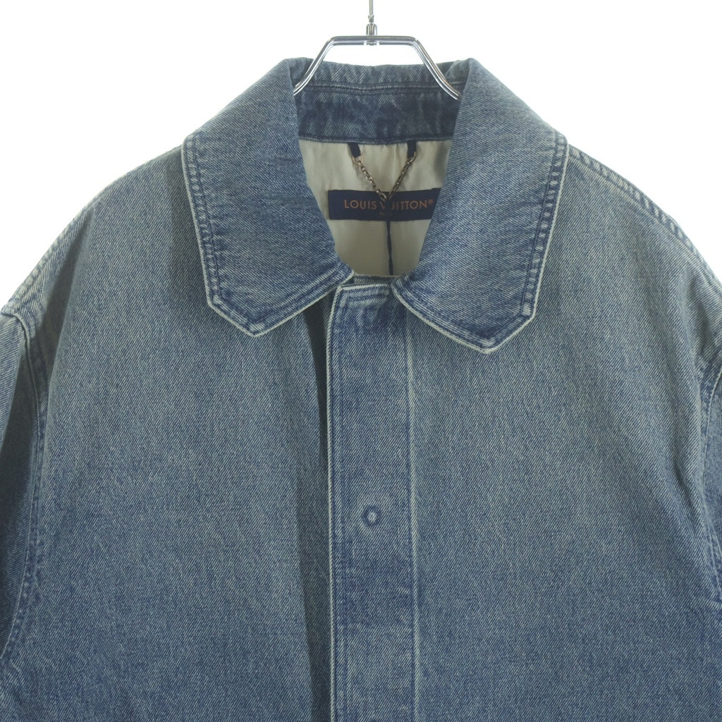 LOUIS VUITTON(ルイヴィトン) 23AW LVモノグラム デニム 半袖シャツ インディゴ RM232Q Y38 HOS46W