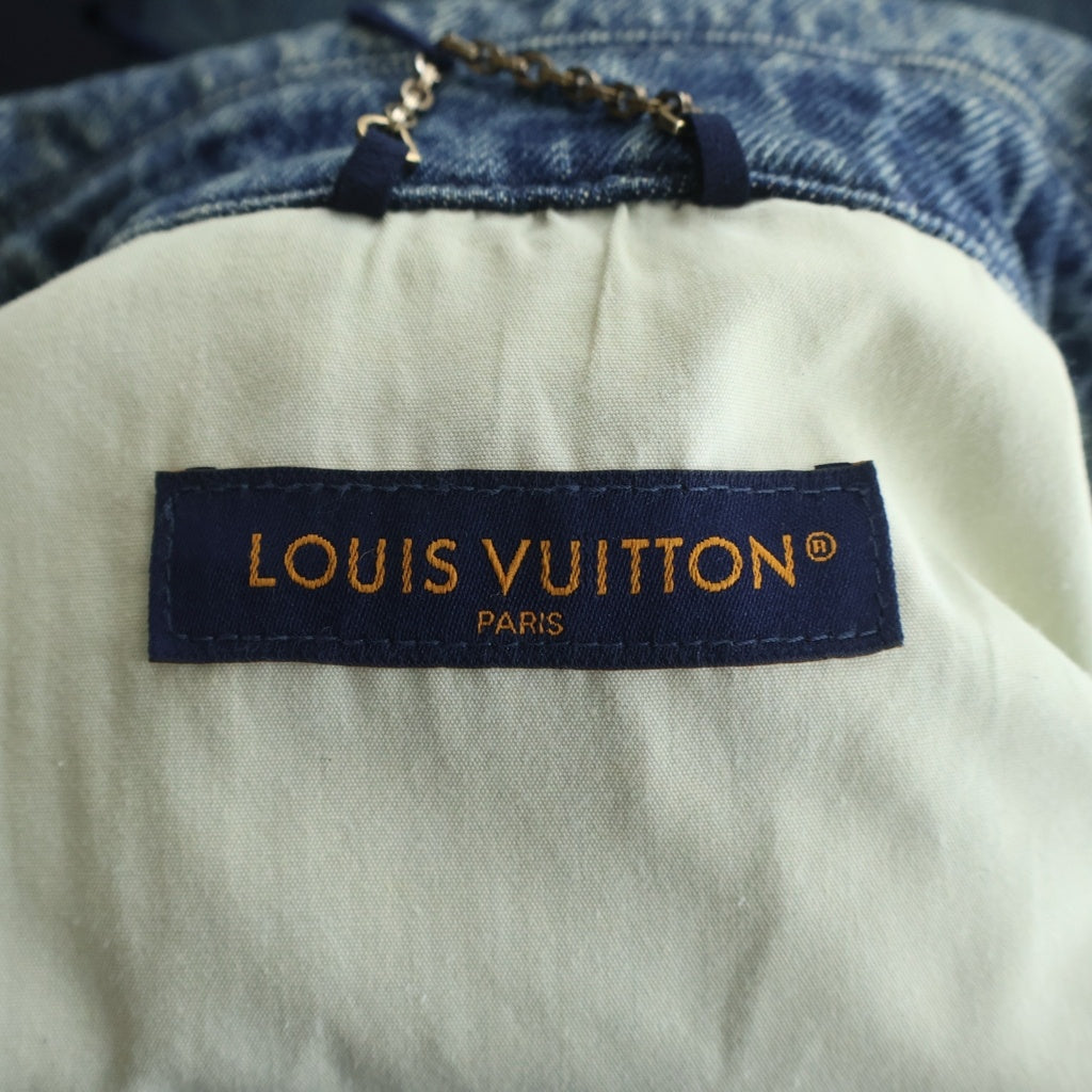LOUIS VUITTON(ルイヴィトン) 23AW LVモノグラム デニム 半袖シャツ インディゴ RM232Q Y38 HOS46W