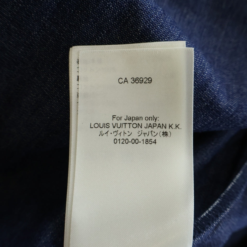 LOUIS VUITTON(ルイヴィトン) 25SS モノグラム ブラゾン エンベリッシュド デニムパジャマシャツ インディゴ 1AGJMB