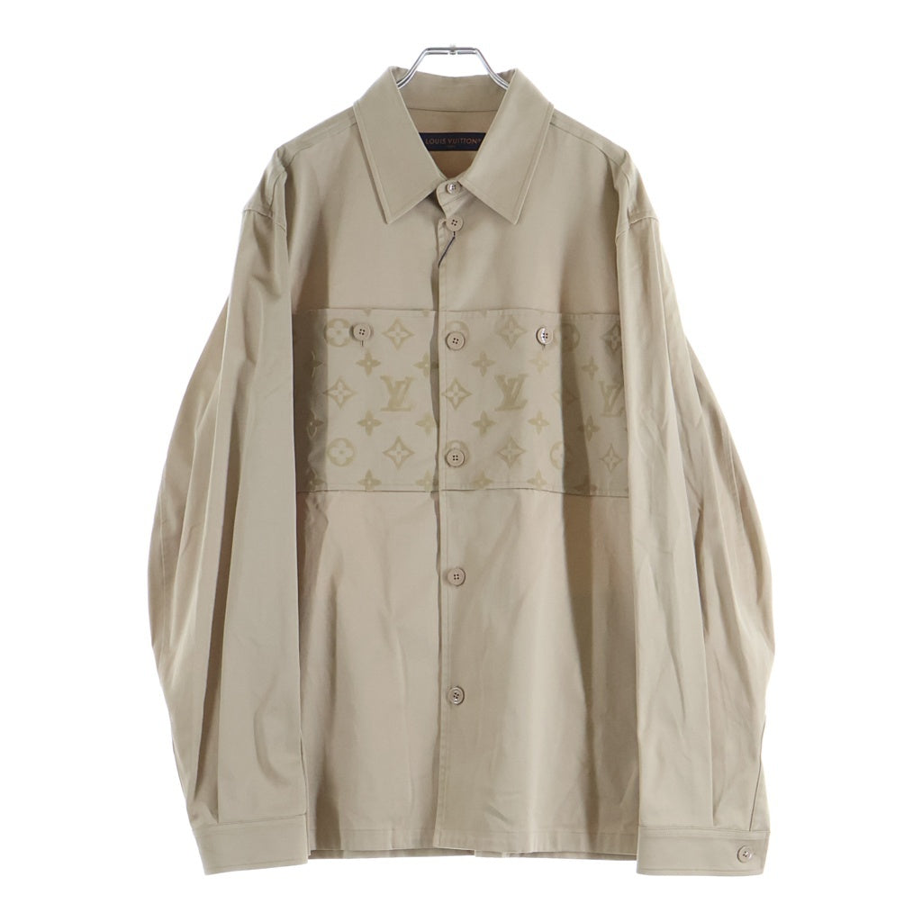 LOUIS VUITTON(ルイヴィトン) 24SS モノグラム フロックカジュアル コットン オーバーシャツ ベージュ 1AFA81