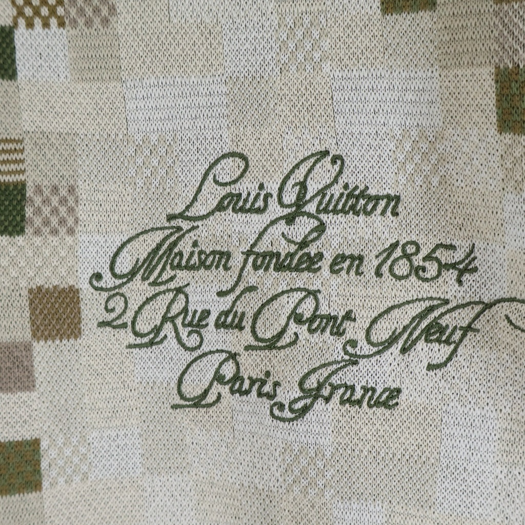 LOUIS VUITTON(ルイヴィトン) 25SS グラフィック ダミエ ロゴエンブロイダリー クルーネック スウェットトレーナー ベージュ RM251MM AUR HSN29W