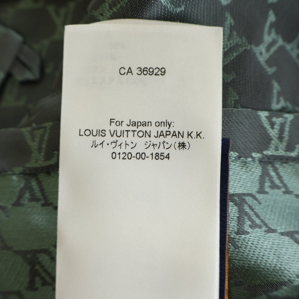 LOUIS VUITTON(ルイヴィトン) 24AW ジャカードモノグラム シルクブレンドオープンカラー半袖シャツ カーキ RM242MM KSY HRS30W
