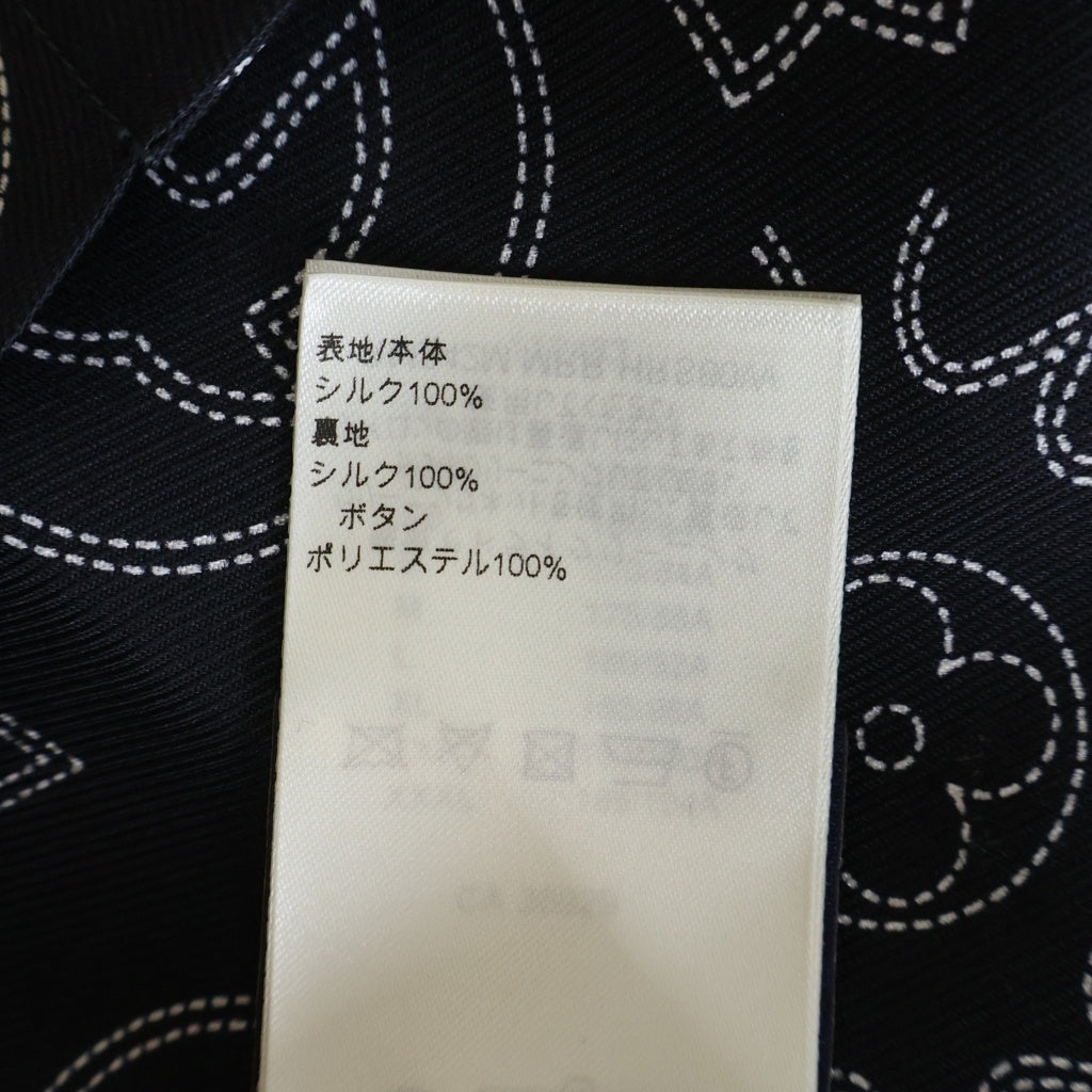 LOUIS VUITTON(ルイヴィトン) 24AW モノグラムプリントデザイン 胸ポケット シルク 長袖シャツ ブラック RM242M MRR HRS80W