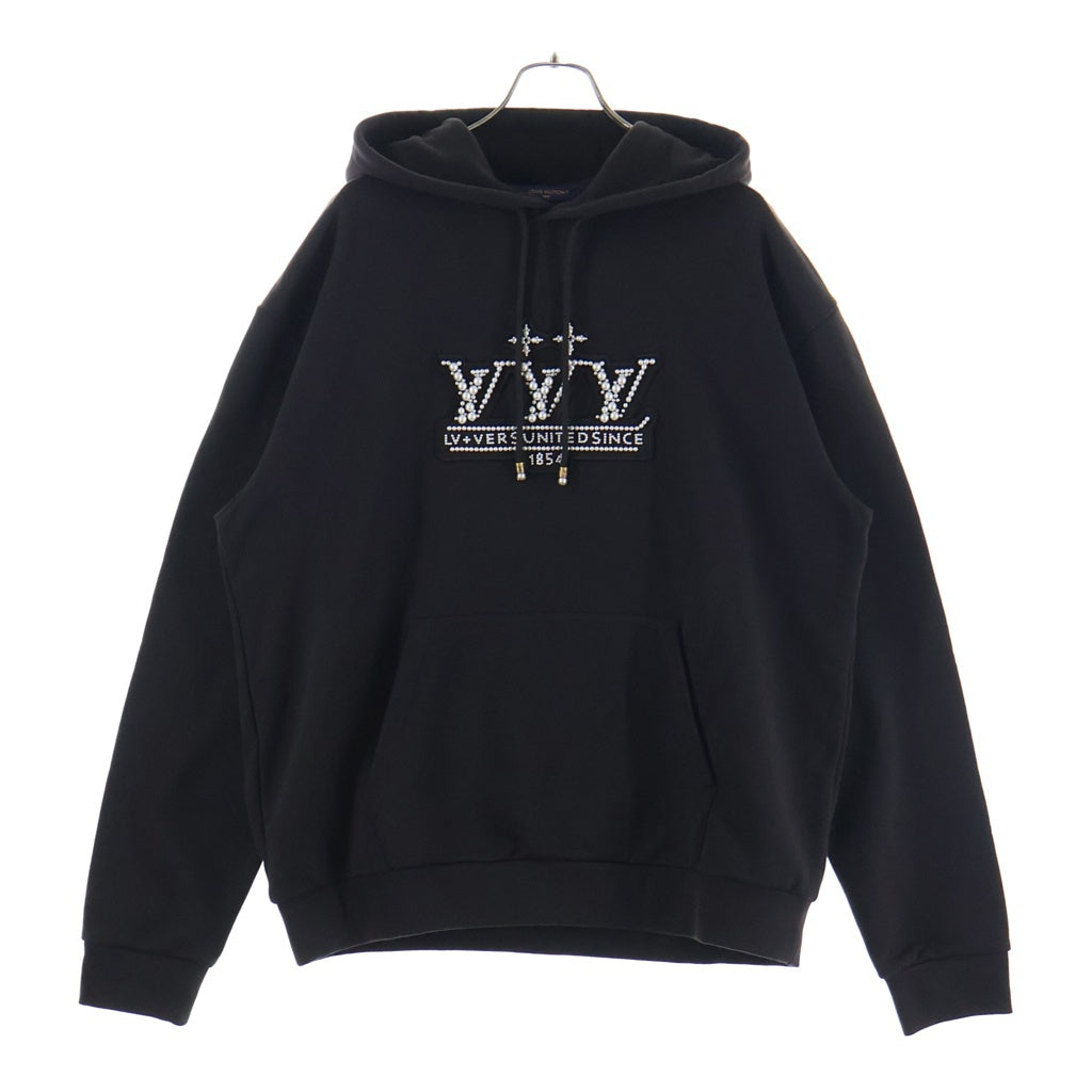 LOUIS VUITTON(ルイヴィトン) 25SS パール エンベリッシュド プルオーバースウェットパーカー フーディ ブラウン RM251M ZA8 HSY92W