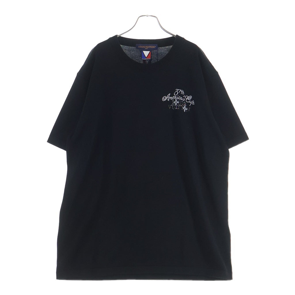 LOUIS VUITTON(ルイヴィトン) 24AW アメリカズカップ エンベリッシュド クルーネック 半袖Tシャツ カットソーブラック RM242MH OY8 HRN57W