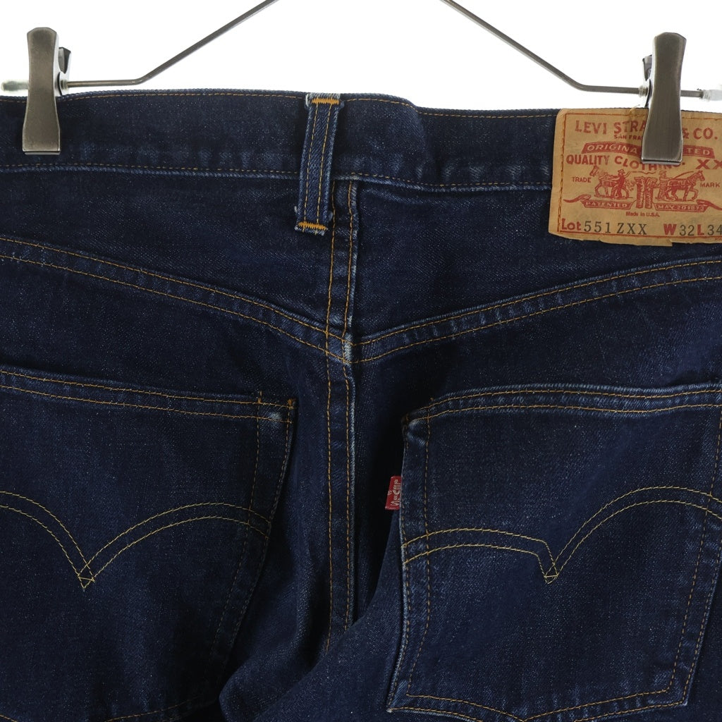 Levi's(リーバイス) 90S VINTAGE 551ZXX ボタン裏555 BIG E ヴィンテージ バレンシア製 ジップフライ デニムパンツ インディゴ 501-0007