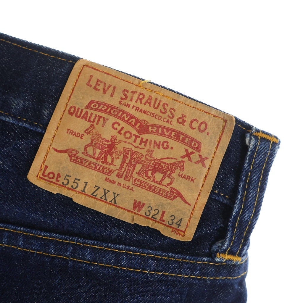 Levi's(リーバイス) 90S VINTAGE 551ZXX ボタン裏555 BIG E ヴィンテージ バレンシア製 ジップフライ デニムパンツ インディゴ 501-0007