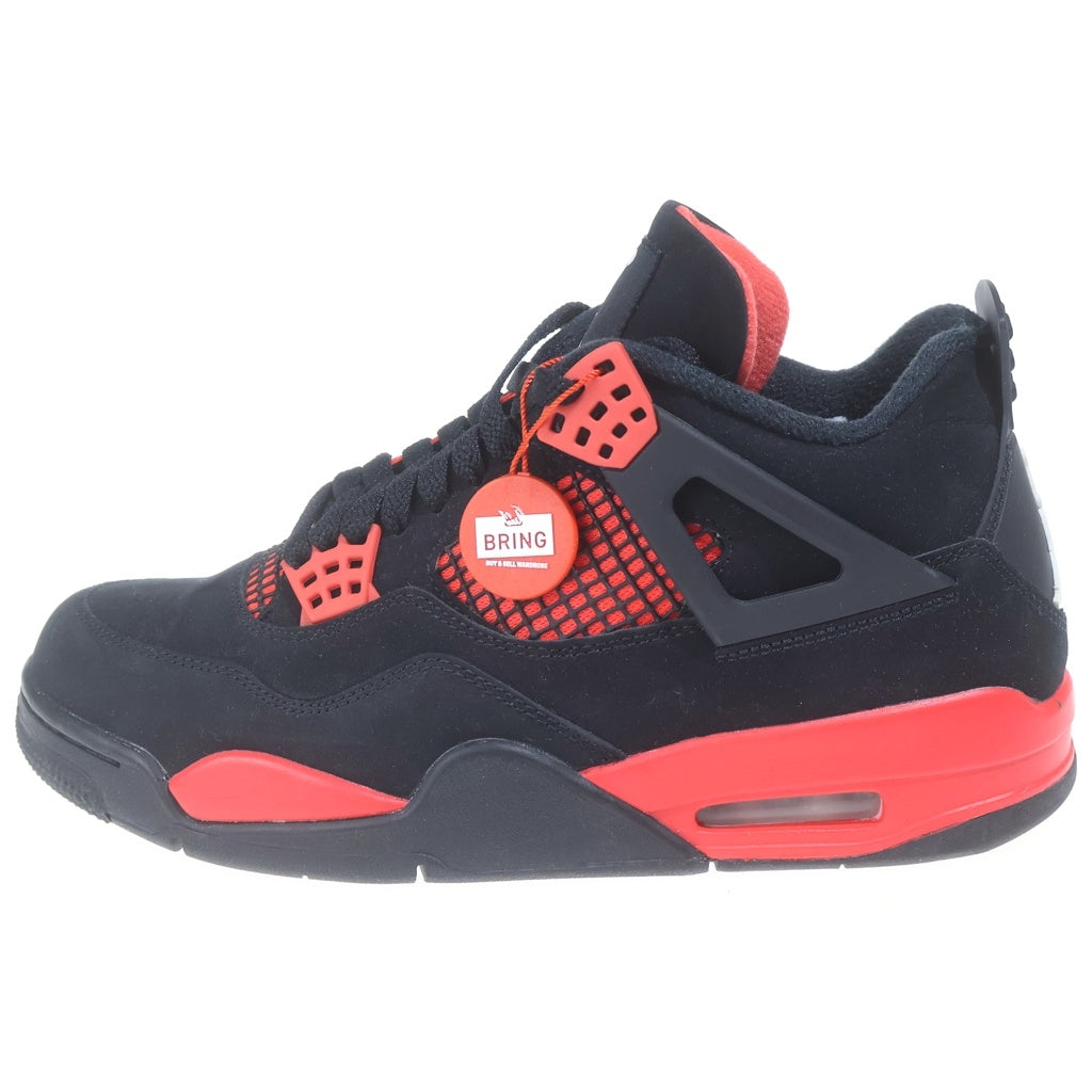 NIKE(ナイキ) AIR JORDAN 4 RETRO RED THUNDER CRIMSON エアジョーダン4 レトロ レッド サンダー クリムゾン ハイカットスニーカー ブラック/レッド US8.5/26.5cm CT8527-016