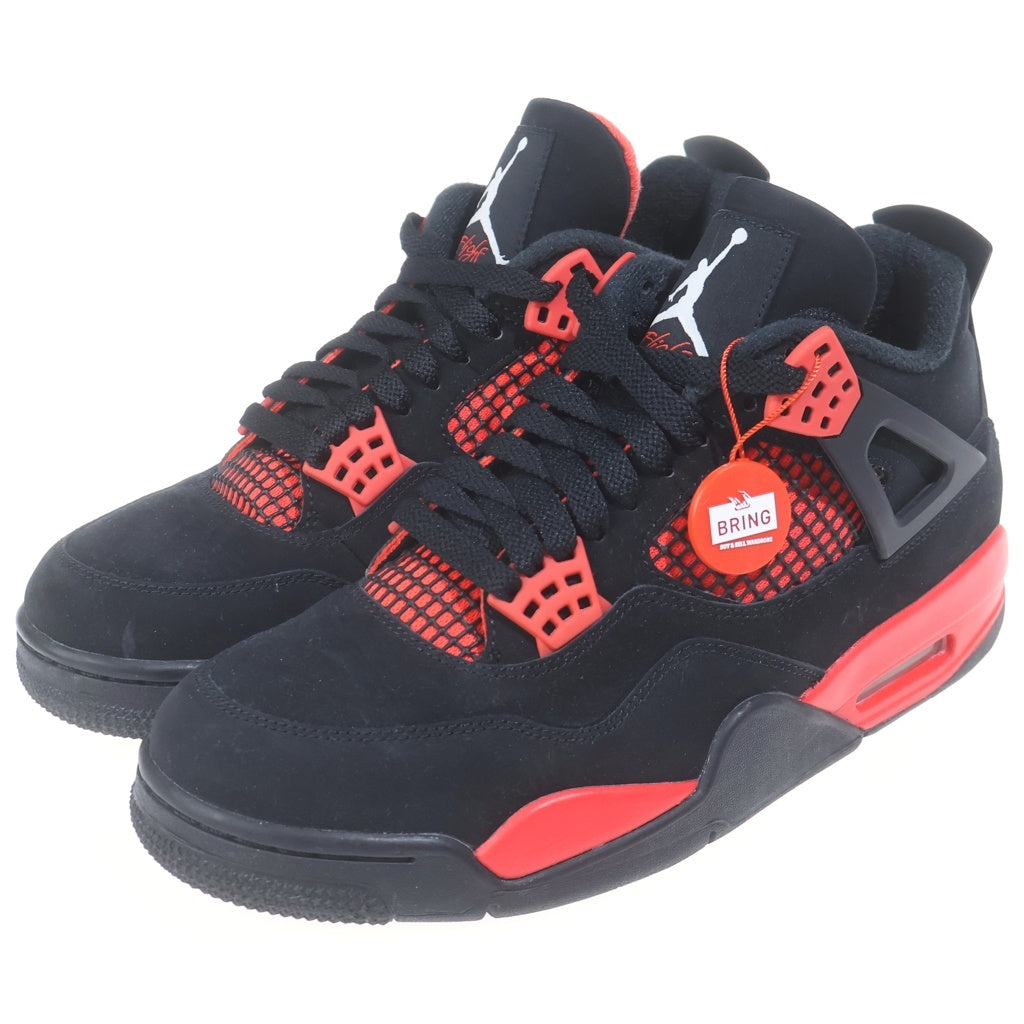 NIKE(ナイキ) AIR JORDAN 4 RETRO RED THUNDER CRIMSON エアジョーダン4 レトロ レッド サンダー クリムゾン ハイカットスニーカー ブラック/レッド US8.5/26.5cm CT8527-016