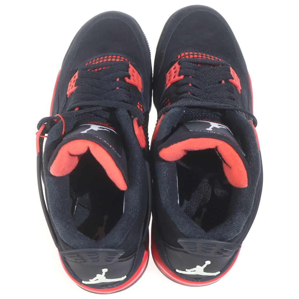 NIKE(ナイキ) AIR JORDAN 4 RETRO RED THUNDER CRIMSON エアジョーダン4 レトロ レッド サンダー クリムゾン ハイカットスニーカー ブラック/レッド US8.5/26.5cm CT8527-016