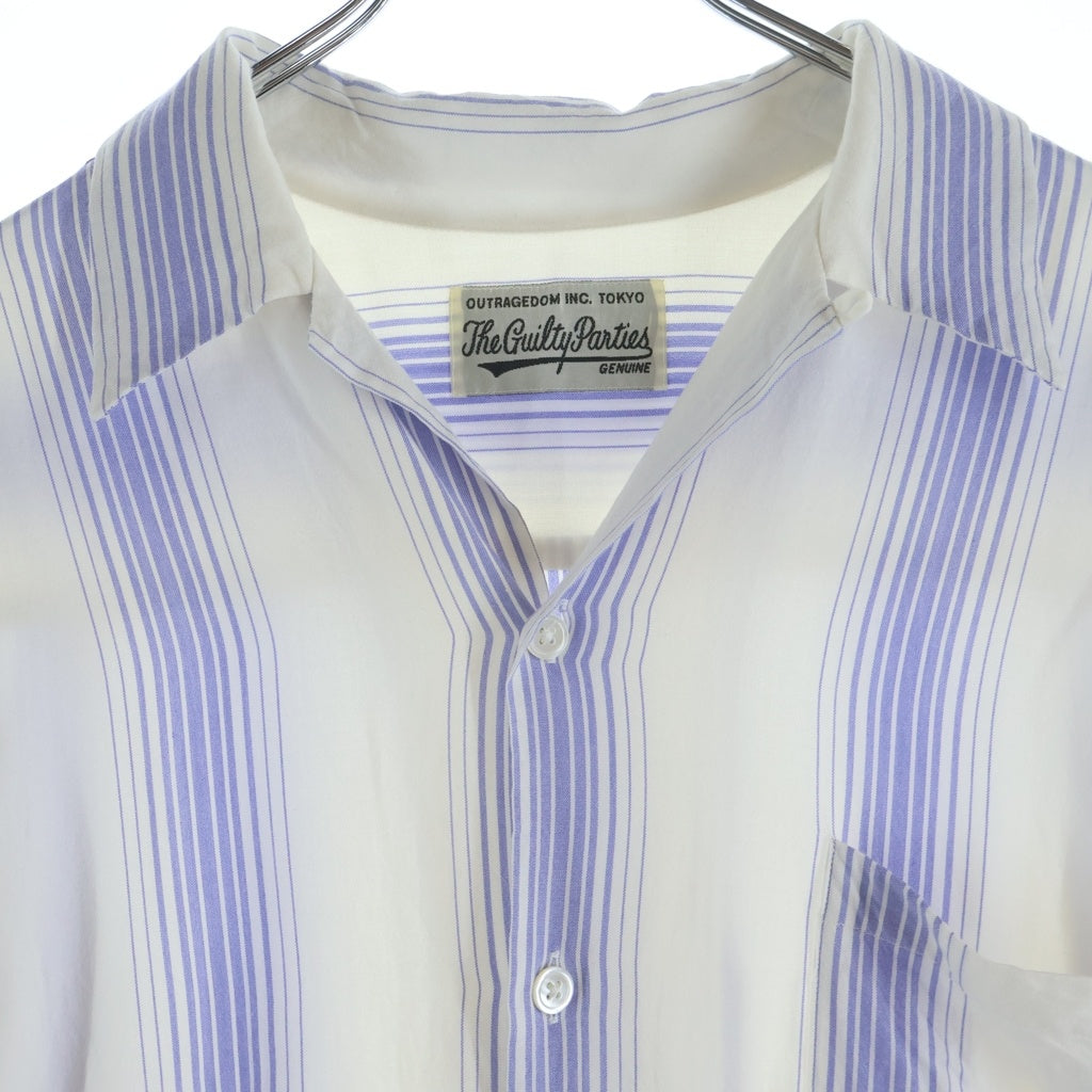 WACKO MARIA(ワコマリア) Striped Open Collar S/S Shirt ストライプド オープンカラー 半袖シャツ ホワイト/ブルー