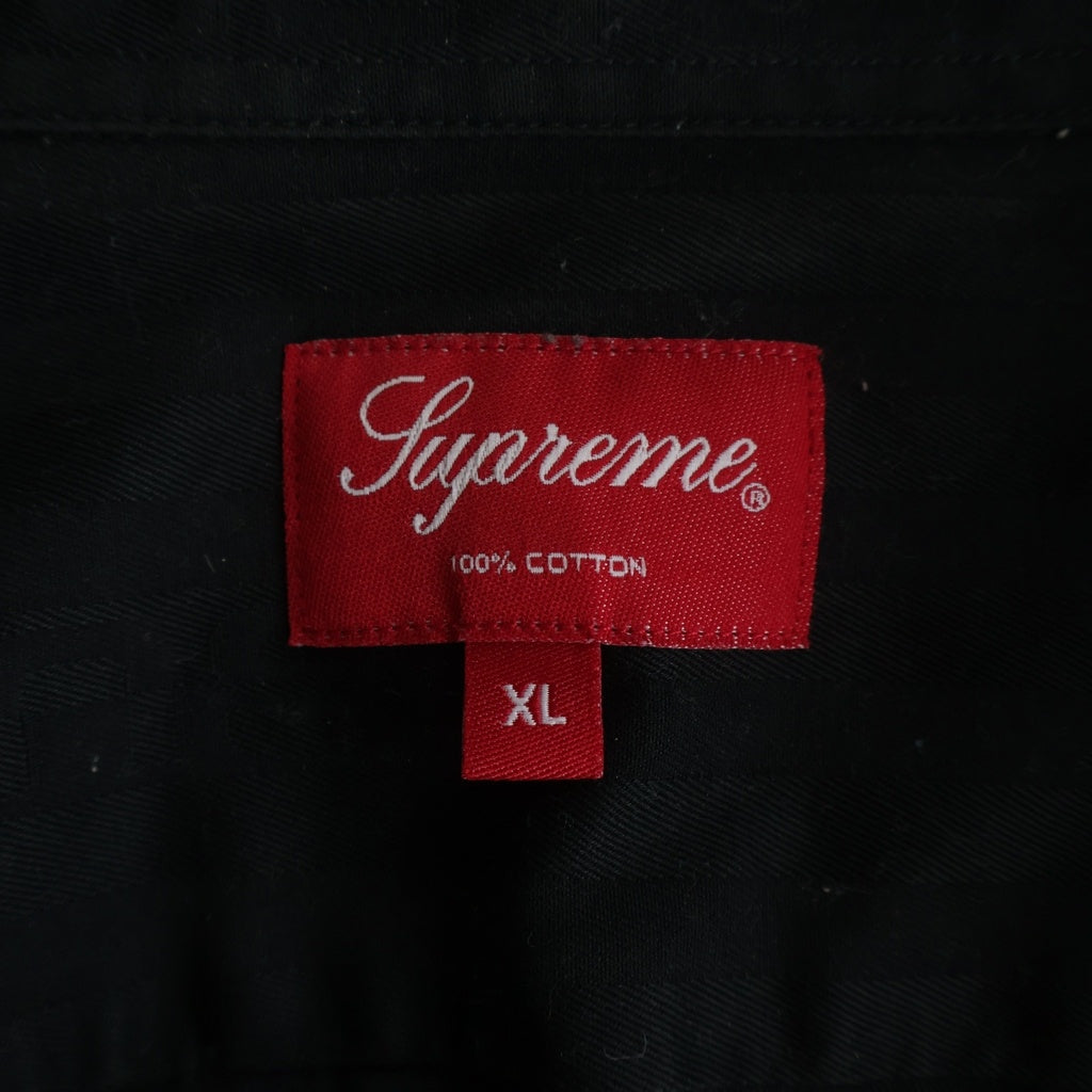 SUPREME(シュプリーム) 20AW Jacquard Stripe Twill Shirt ジャガード ストライプ ツウィル 長袖シャツ ブラック
