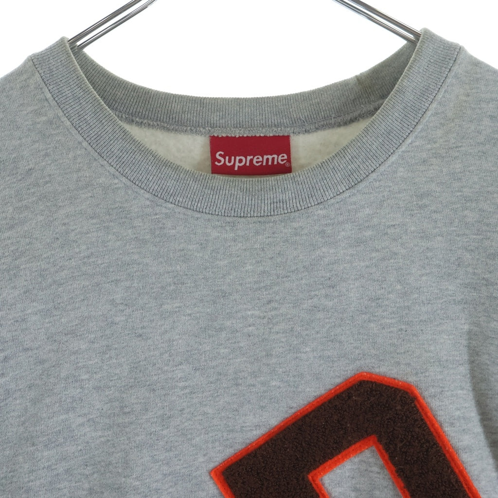 SUPREME(シュプリーム) 20AW Big Arc Crewneck ビッグアーチロゴ刺繍 クルーネック スウェット トレーナー グレー