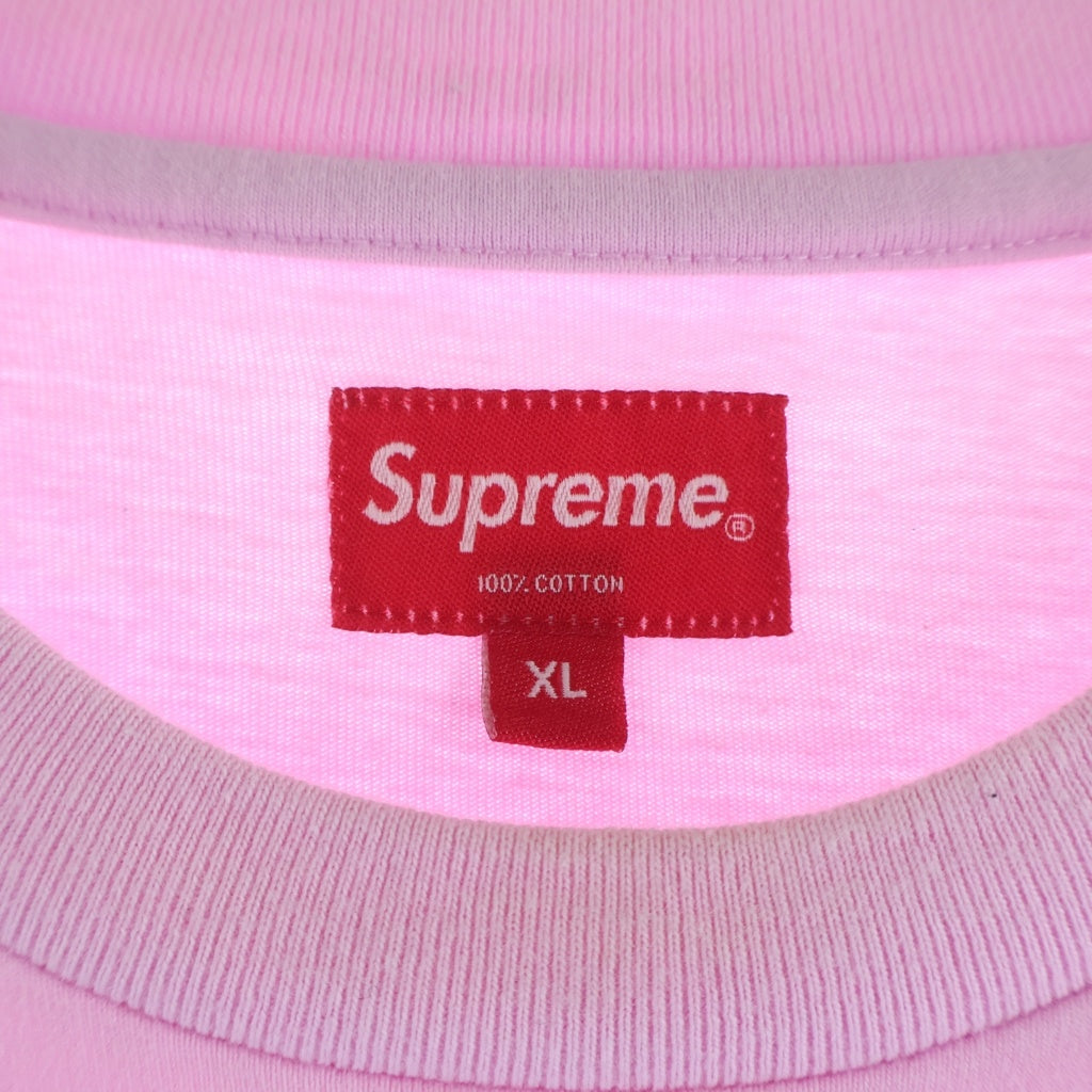 SUPREME(シュプリーム) 22SS Old English Glow S/S Top オールドイングリッシュ グロウ ロゴ刺繍 半袖Tシャツ ピンク