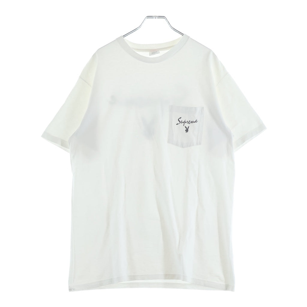 SUPREME(シュプリーム) 11SS × Playboy Pocket Tee プレイボーイ ロゴプリント ポケット半袖Tシャツ カットソー ホワイト