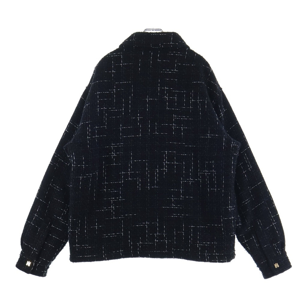 AMIRI(アミリ) Fleck Tweed Padded Over Shirt フレック ツイード パッド オーバーシャツ ブラック AMSTOS1017