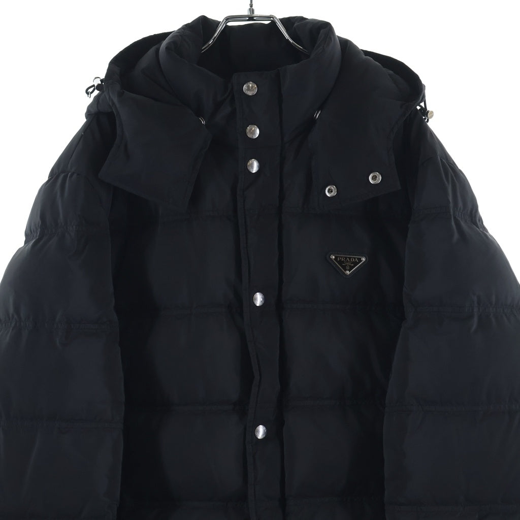 PRADA(プラダ) PIUMINO Jacket トライアングルロゴ パッチ ダウンジャケット ブラック SGH070