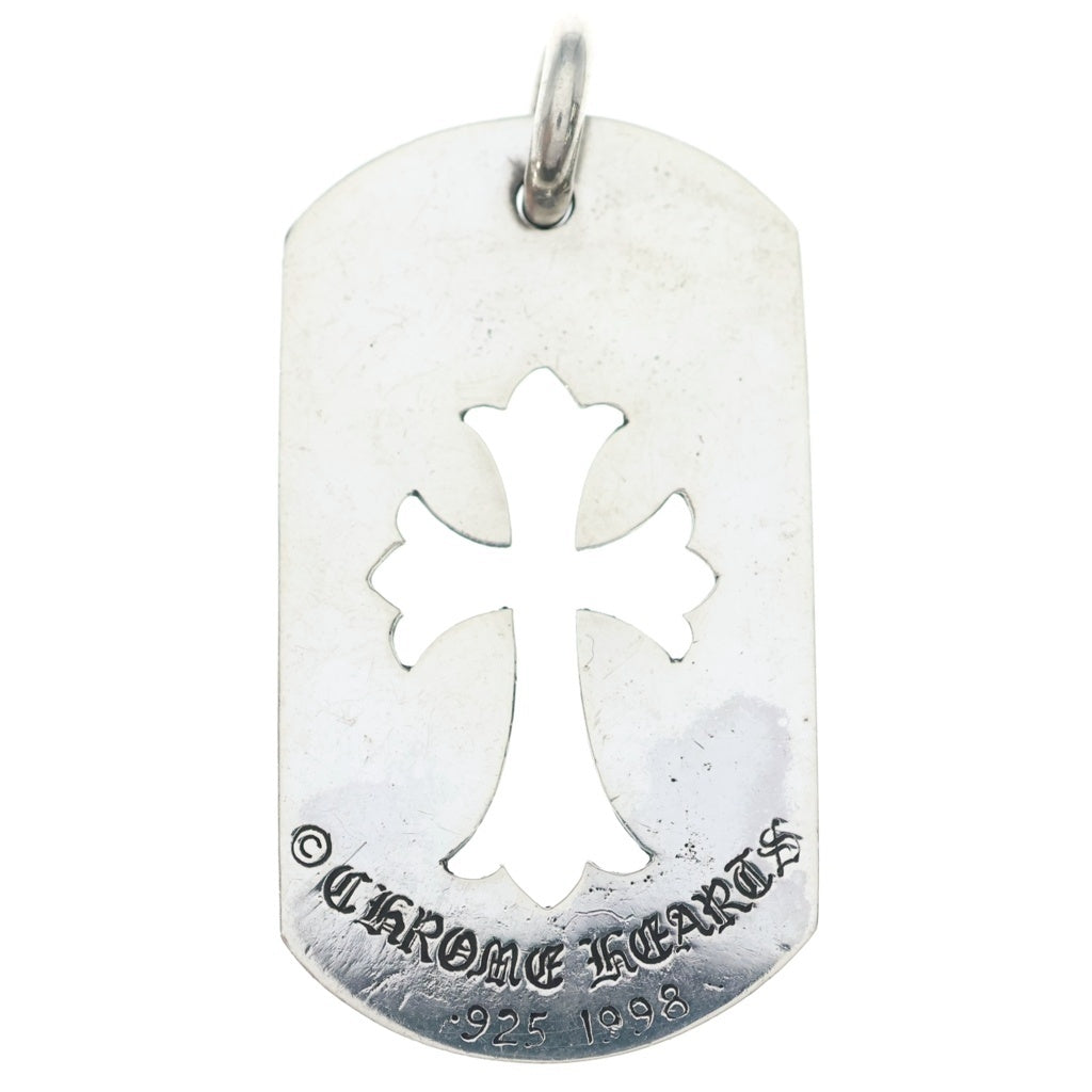 CHROME HEARTS(クロムハーツ) D TAG LRG CO CRS カットアウトクロスドッグタグ ラージ ペンダントトップ シルバー BCA239