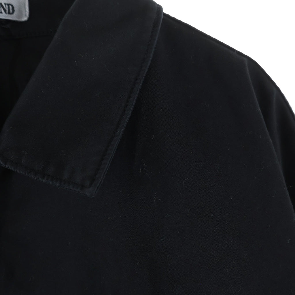 STONE ISLAND(ストーンアイランド) STRETCH ORGANIC COTTON SATIN SHIRT JACKET ストレッチ オーガニック コットン サテン シャツジャケット ブラック L1S151200015