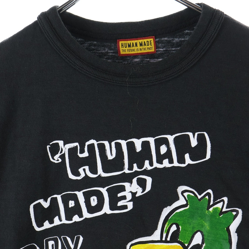 HUMAN MADE(ヒューマンメイド) Dry Alls Graphic Tee フロント プリント クルーネック 半袖Tシャツ カットソー ブラック H10604