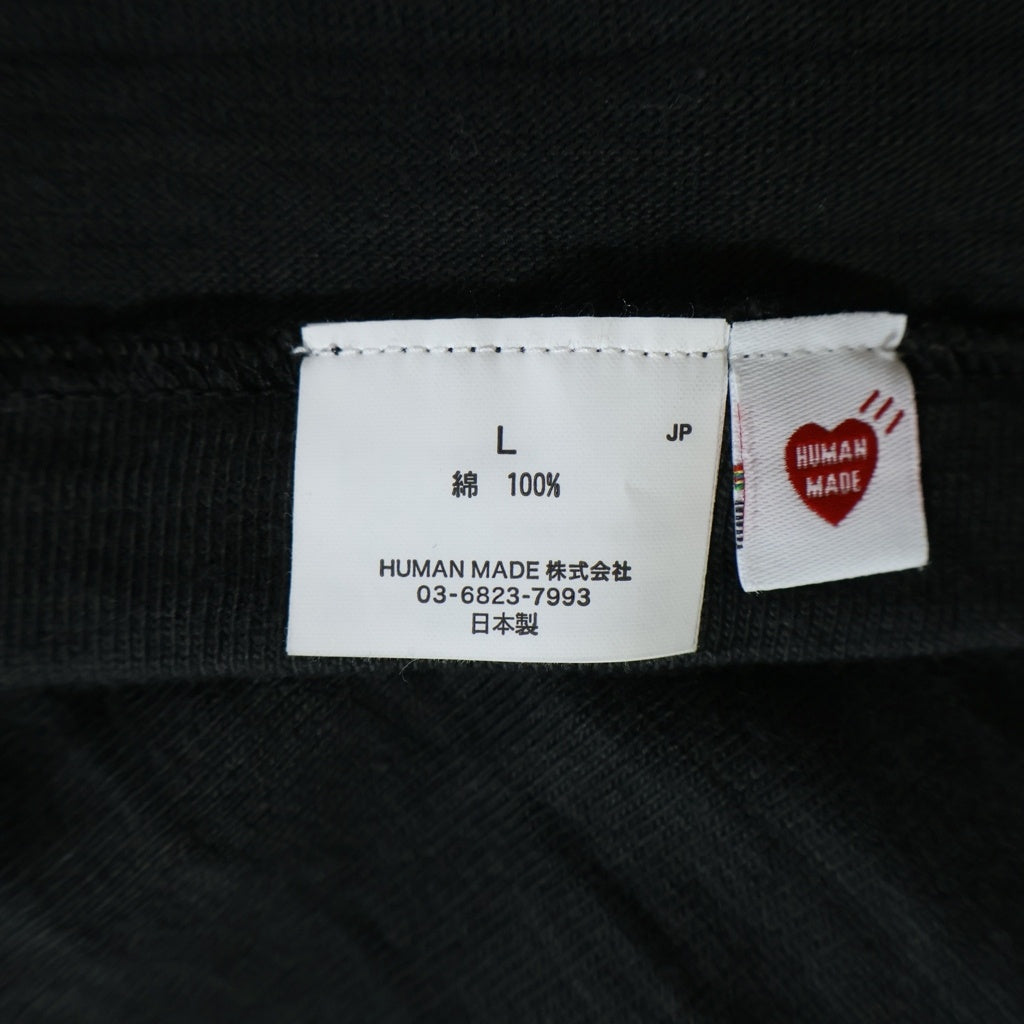 HUMAN MADE(ヒューマンメイド) Dry Alls Graphic Tee フロント プリント クルーネック 半袖Tシャツ カットソー ブラック H10604