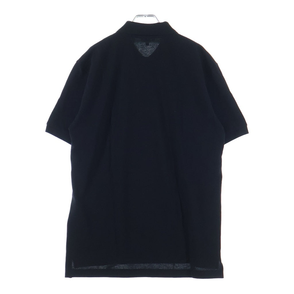 COMME des GARCONS(コムデギャルソン) Logo Embroidery ハートロゴ 胸パッチ 半袖ポロシャツ ブラック AX-T046