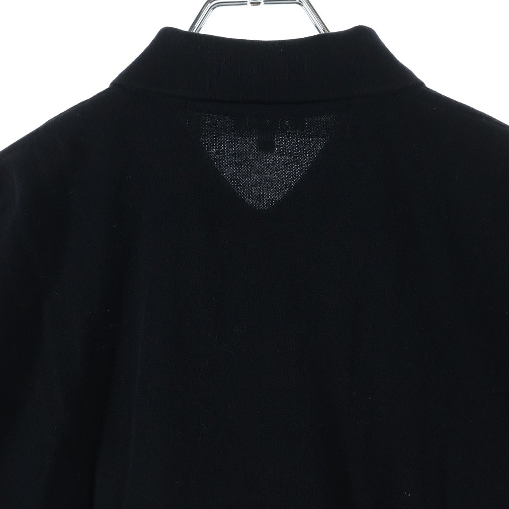 COMME des GARCONS(コムデギャルソン) Logo Embroidery ハートロゴ 胸パッチ 半袖ポロシャツ ブラック AX-T046