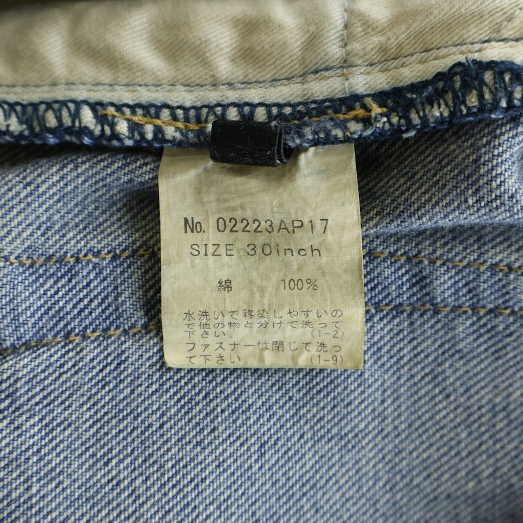 HYSTERIC GLAMOUR(ヒステリックグラマー) Girl Print Sticker Denim Pant ダメージ加工 ガールプリント ステッカー デニムパンツ インディゴ 02223AP