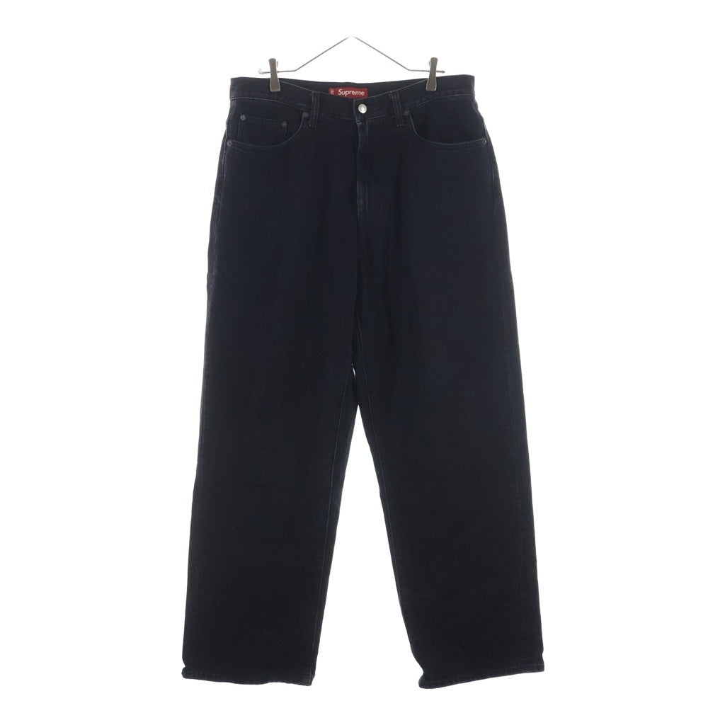 SUPREME(シュプリーム) 24AW Baggy Jean ロゴエンブロイダリー ウォッシュド バギー ジーンズ デニムパンツ ブラック