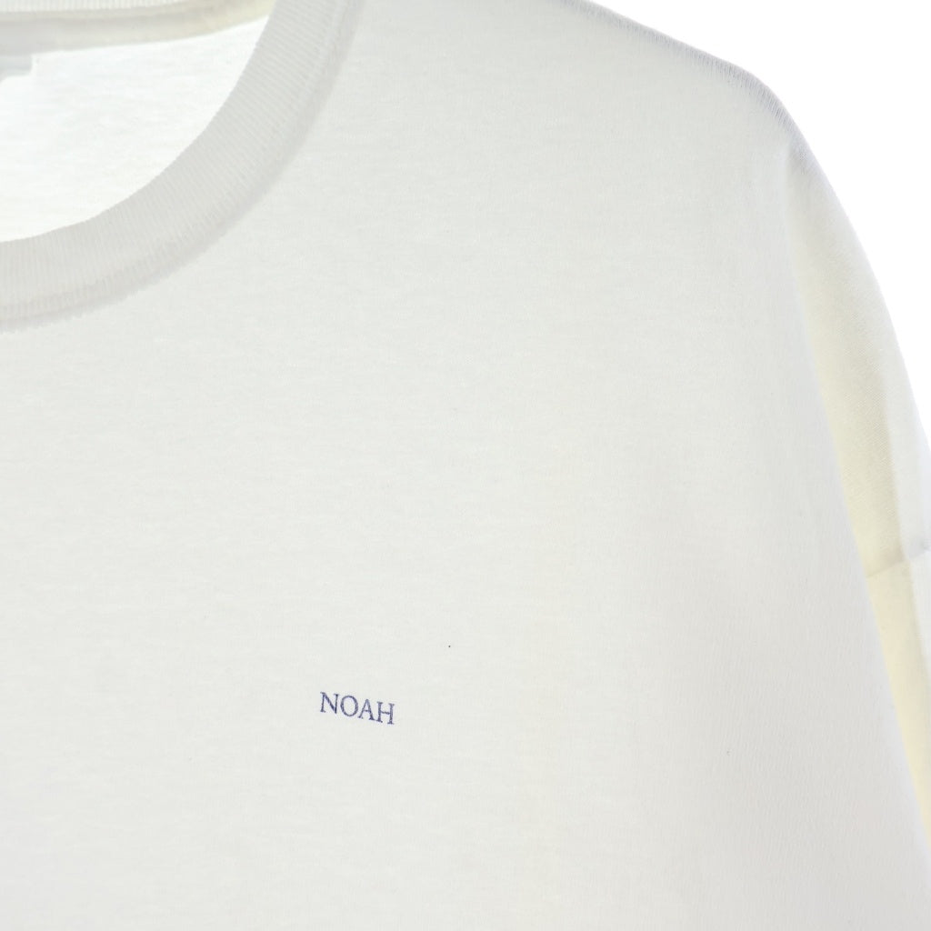 NOAH(ノア) Floral L/S Tee アームフローラルプリント クルーネック 長袖Tシャツ カットソー ホワイト