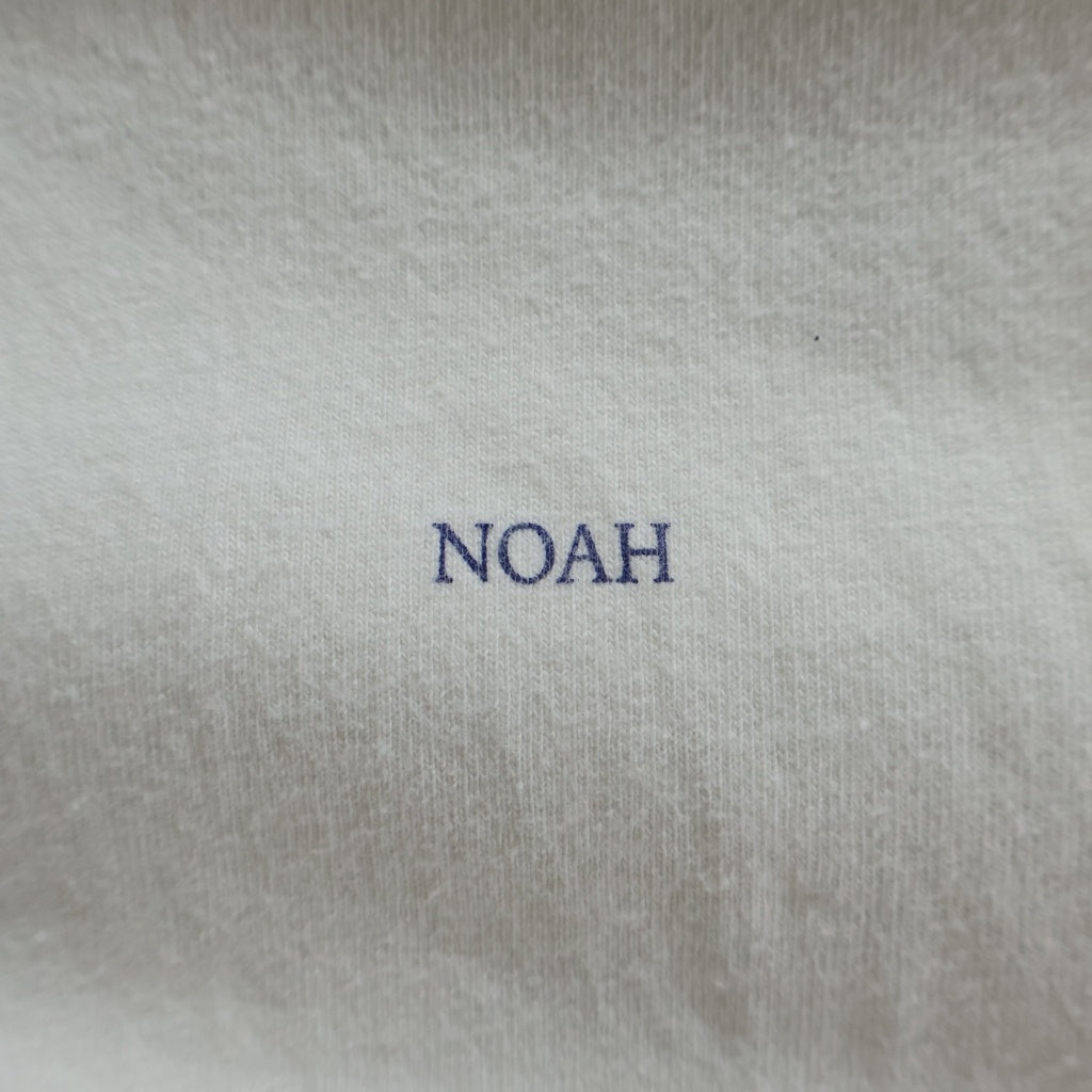 NOAH(ノア) Floral L/S Tee アームフローラルプリント クルーネック 長袖Tシャツ カットソー ホワイト
