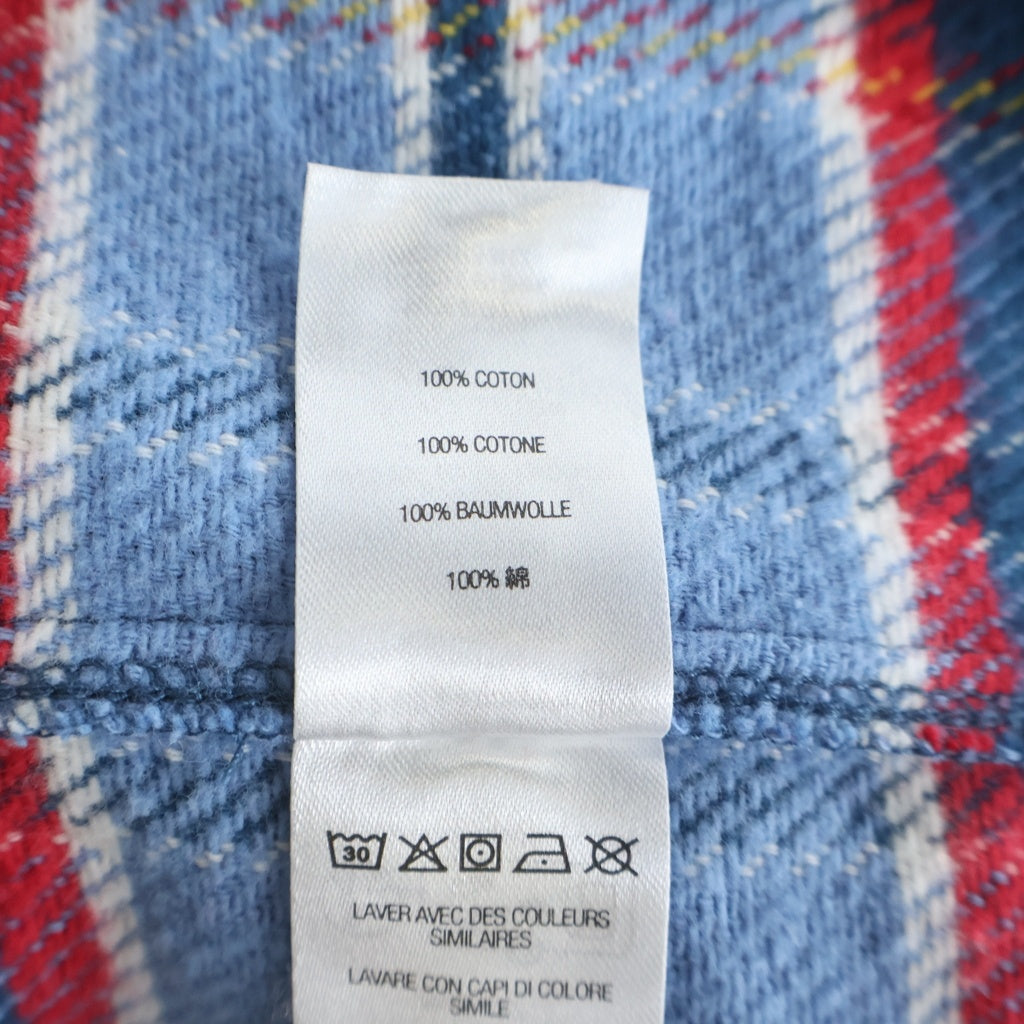 SUPREME(シュプリーム) 23SS Pullover Plaid Flannel Shirt プルオーバー プライド フランネル ハーフボタン チェック柄 長袖シャツ ブルー