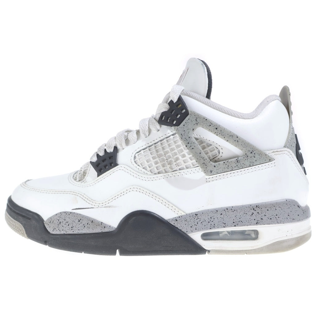 NIKE(ナイキ) AIR JORDAN 4 RETRO SUMMIT WHITE FIRE RED CEMENT エアジョーダン4 レトロ ハイカットスニーカー ホワイト US8/26cm FV5029-100