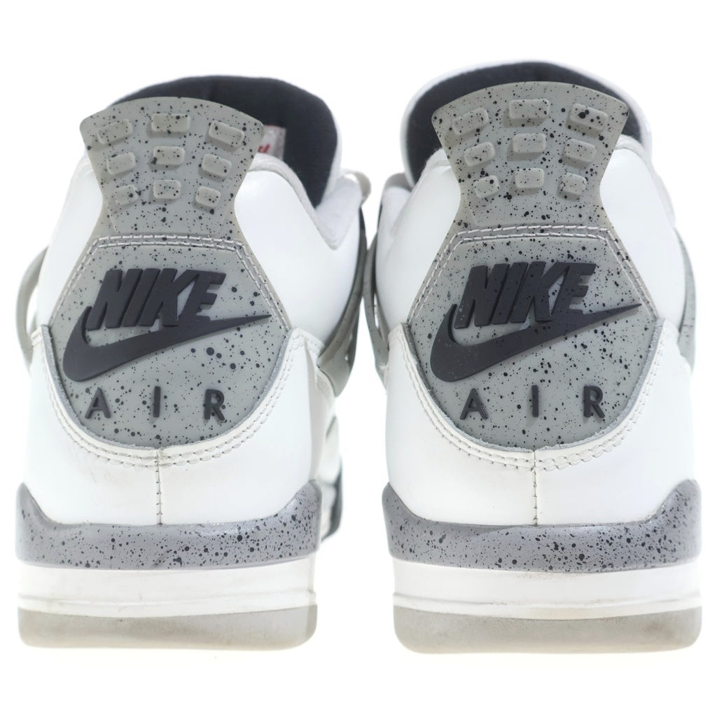 NIKE(ナイキ) AIR JORDAN 4 RETRO SUMMIT WHITE FIRE RED CEMENT エアジョーダン4 レトロ ハイカットスニーカー ホワイト US8/26cm FV5029-100