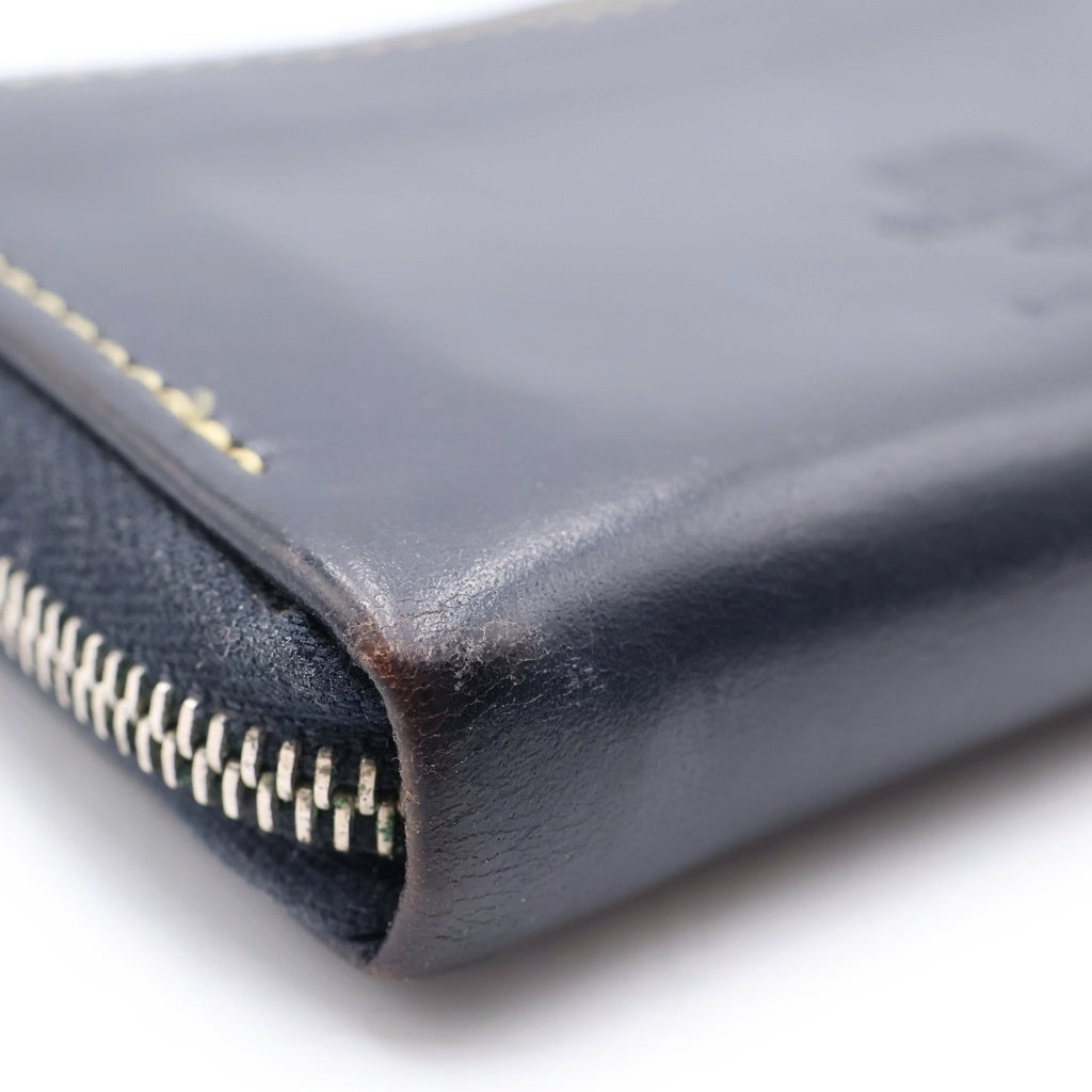 NO BRAND(ノーブランド) 【Whitehouse Cox ホワイトハウス コックス】 ZIP MULTI CASE ラウンドジップ レザー コンパクトコインケース ウォレット 財布 ネイビー S1941