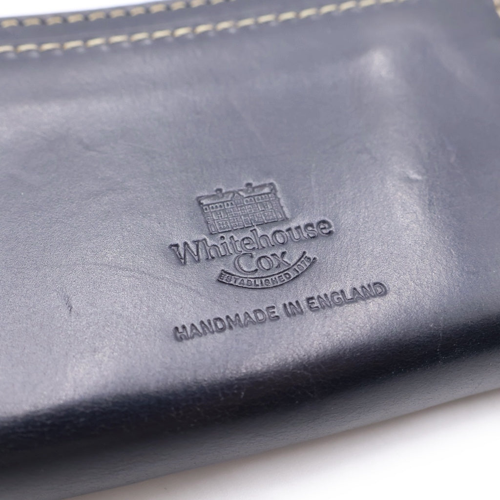 NO BRAND(ノーブランド) 【Whitehouse Cox ホワイトハウス コックス】 ZIP MULTI CASE ラウンドジップ レザー コンパクトコインケース ウォレット 財布 ネイビー S1941