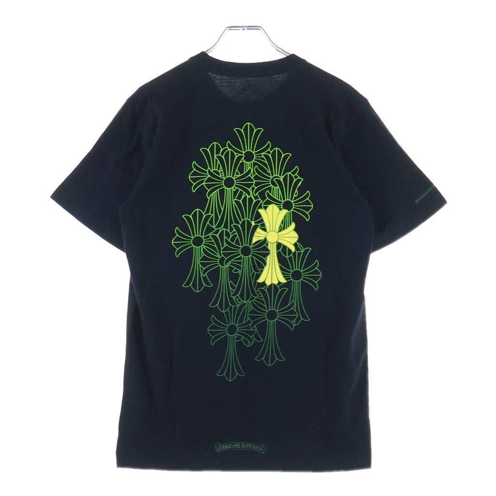 CHROME HEARTS(クロムハーツ) Back Cemetery CH S/S バックセメタリークロス プリント クルーネック 半袖Tシャツ カットソー ブラック