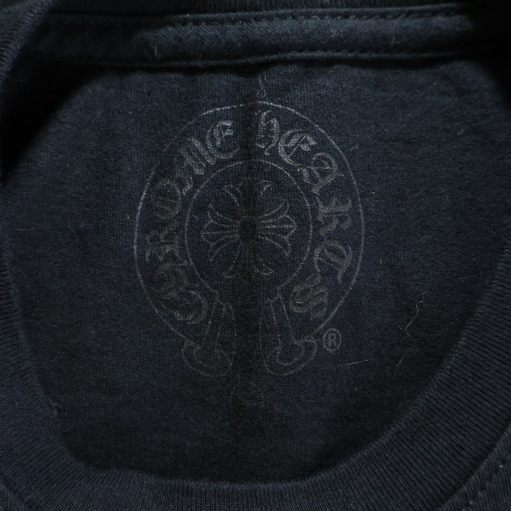 CHROME HEARTS(クロムハーツ) Back Cemetery CH S/S バックセメタリークロス プリント クルーネック 半袖Tシャツ カットソー ブラック