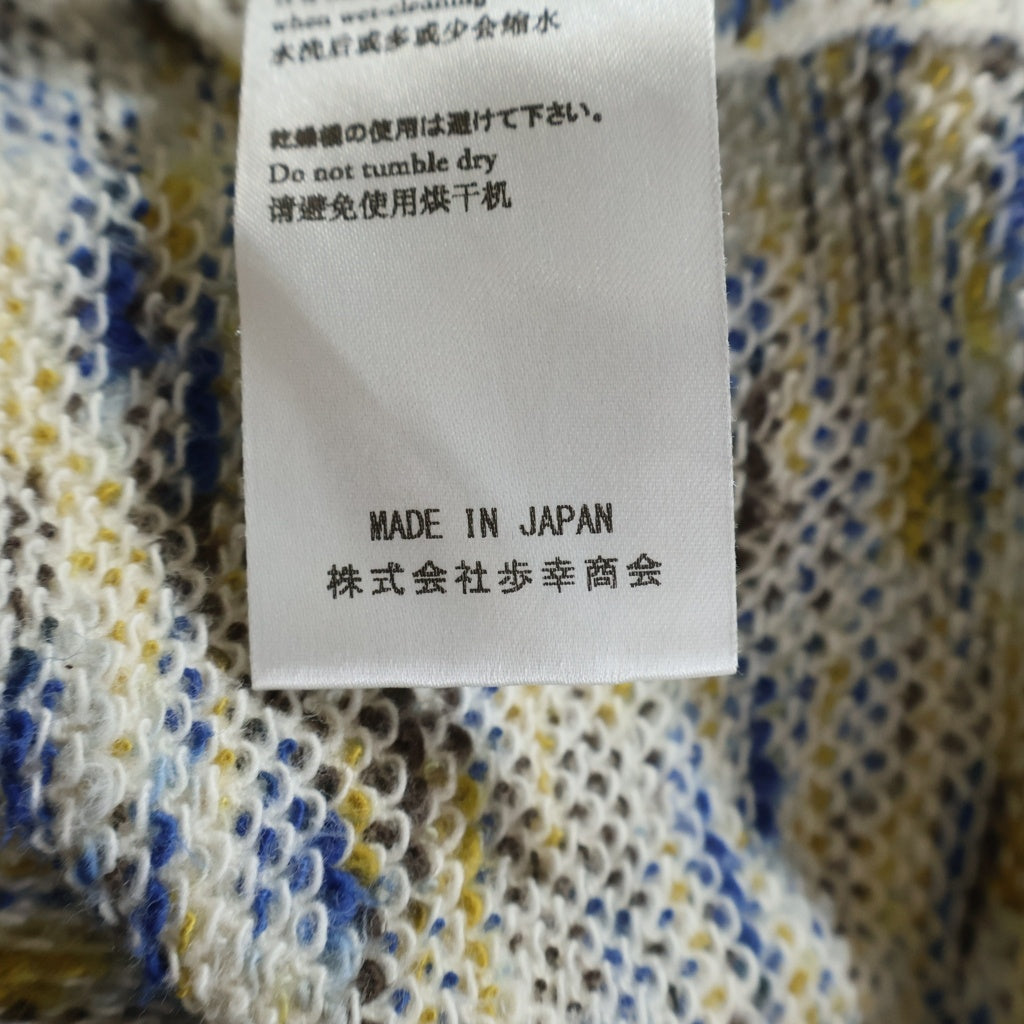 NO BRAND(ノーブランド) TUITACI(ツィタシ) 25SS 裏地メランジ ニット 胸ポケット クルーネック スウェット トレーナー アイボリー T25SS-C06