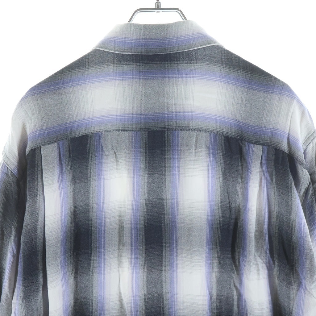 WACKO MARIA(ワコマリア) 22SS OMBRE CHECK OPEN COLLAR SHIRT オンブレチェック オープンカラー 長袖シャツ マルチ
