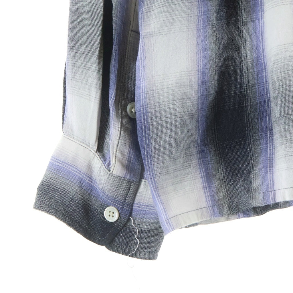 WACKO MARIA(ワコマリア) 22SS OMBRE CHECK OPEN COLLAR SHIRT オンブレチェック オープンカラー 長袖シャツ マルチ