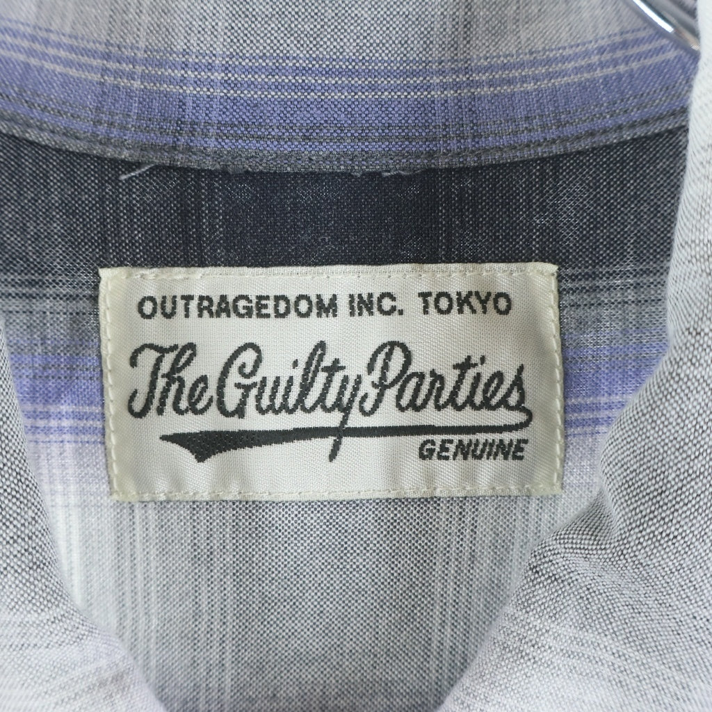 WACKO MARIA(ワコマリア) 22SS OMBRE CHECK OPEN COLLAR SHIRT オンブレチェック オープンカラー 長袖シャツ マルチ