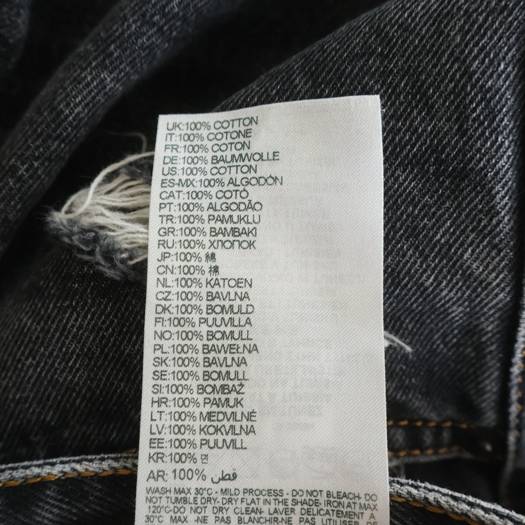 DIESEL(ディーゼル) Relaxed Jeans D-Rise リラックス Dライズ ダメージ加工 ウォッシュド ワイドデニム パンツ ジーンズ ブラック