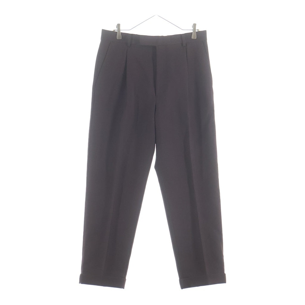 WACKO MARIA ワコマリア 22AW PLEATED TROUSERS プリーツド トラウザーズパンツ スラックス ブラウン WACKO MARIA(ワコマリア) 22AW PLEATED TROUSERS プリーツド