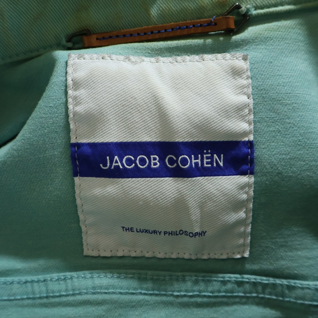 JACOB COHEN(ヤコブ コーエン) ハードウォッシュド コットン ストレッチ デニム ジャケット グリーン 226-71704