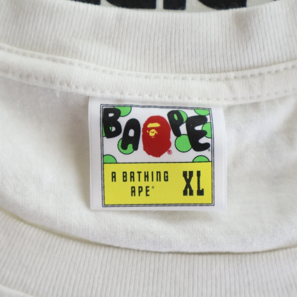 A BATHING APE(アベイシングエイプ) 15SS × UNDEFEATED LOS ANGELS FLAG TEE アンディフィーテッド ロサンゼルス フラッグ 星条旗 クルーネック 半袖Tシャツ カットソー ホワイト